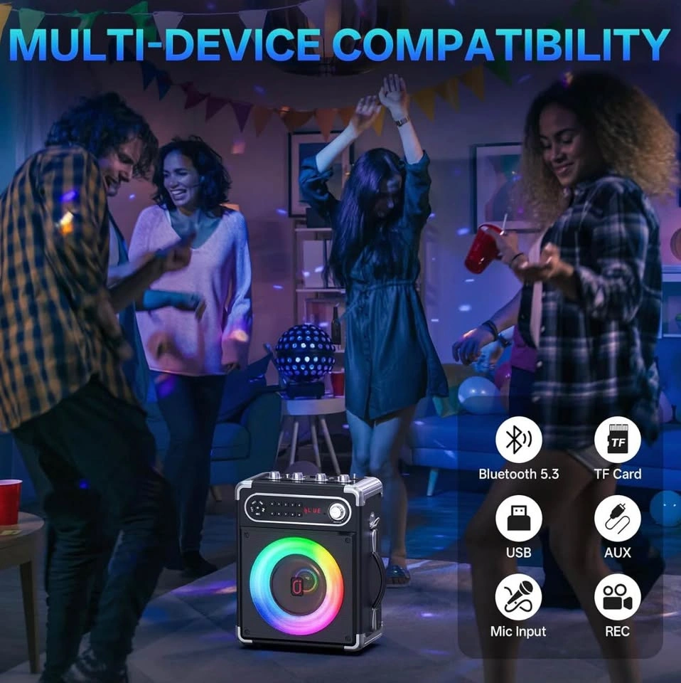 JYX Karaoke Machine with Two Wireless Microphones - photo 4