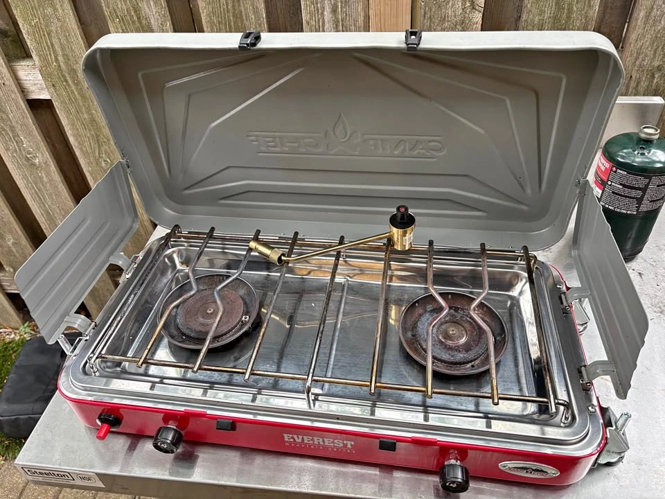 Camp Chef Everest camping stove and bonus items