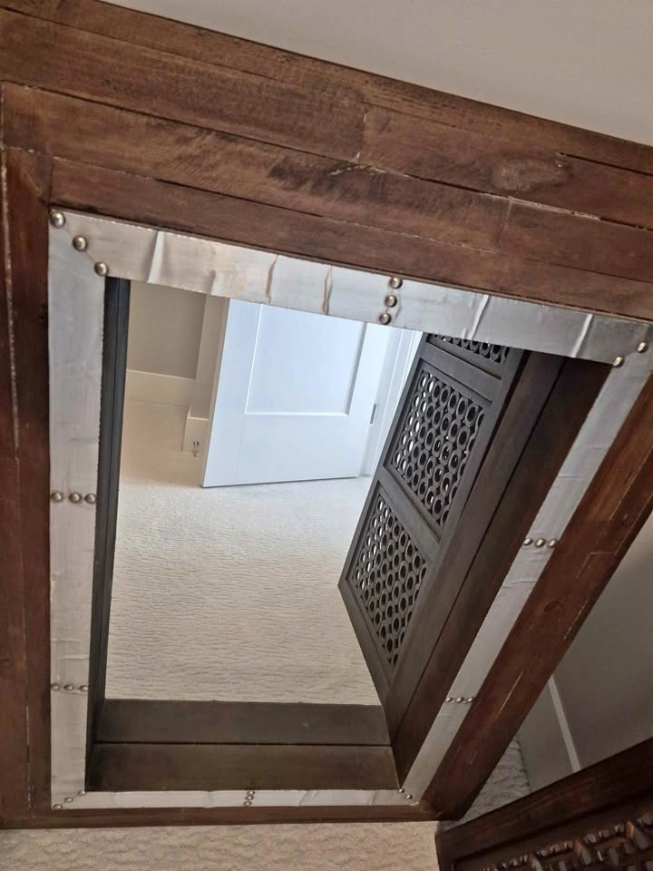 Large Rustic Industrial Wall / Floor Mirror