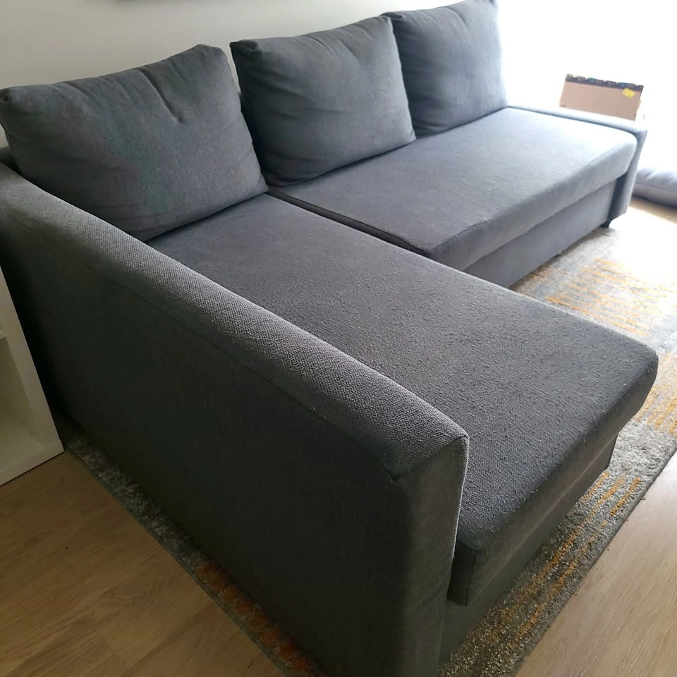 IKEA FRIHETEN Corner sofa-bed with storage, Skiftebo dark gray