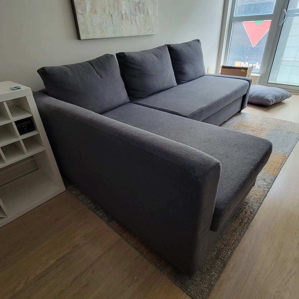 IKEA FRIHETEN Corner sofa-bed with storage, Skiftebo dark gray - photo 2