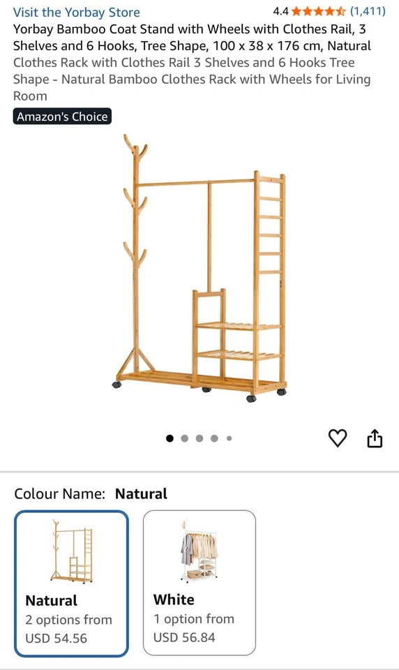 Coat Stand with Clothes Rail - photo 2