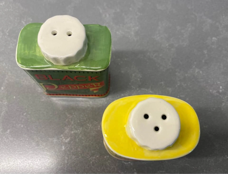 Vintage Style Pier 1 Ceramic Salt and Pepper Shaker Set - photo 4