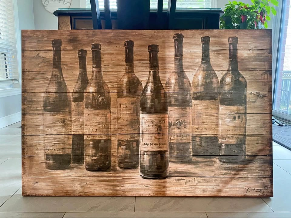 Wine Bottle Canvas Wall Art