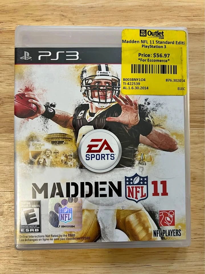 MADDEN 11, NFL for PS3. Brand-new, never opened.