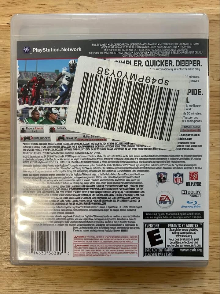 MADDEN 11, NFL for PS3. Brand-new, never opened. - photo 2