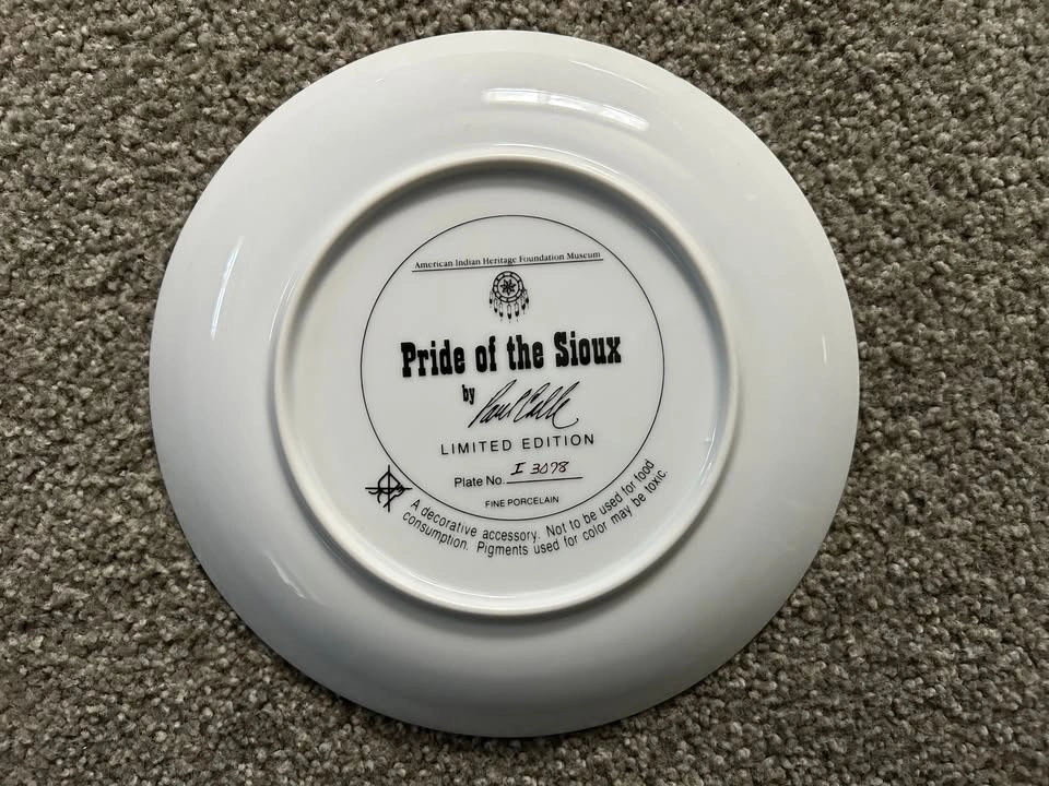 Pride of the Sioux plate by The Franklin Mint - photo 2