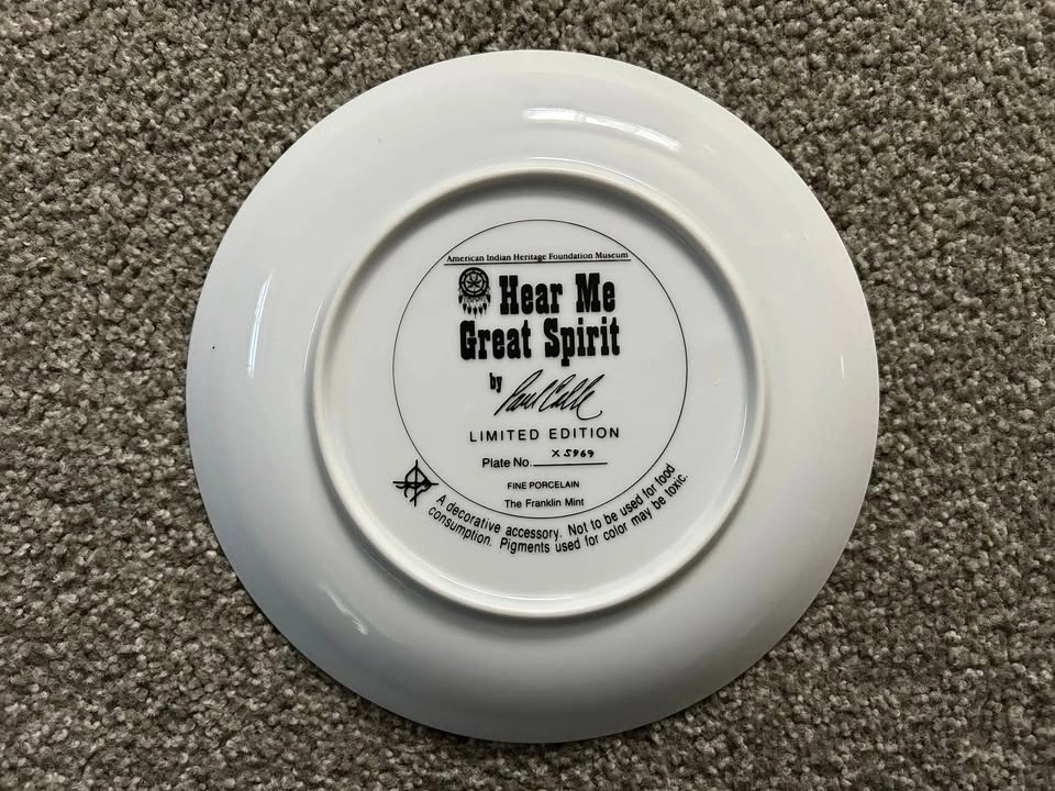 Franklin Mint “Hear Me Great Spirit” Native American Collector P - photo 2