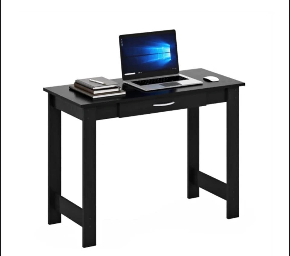 A Black Writing Desk with Drawer