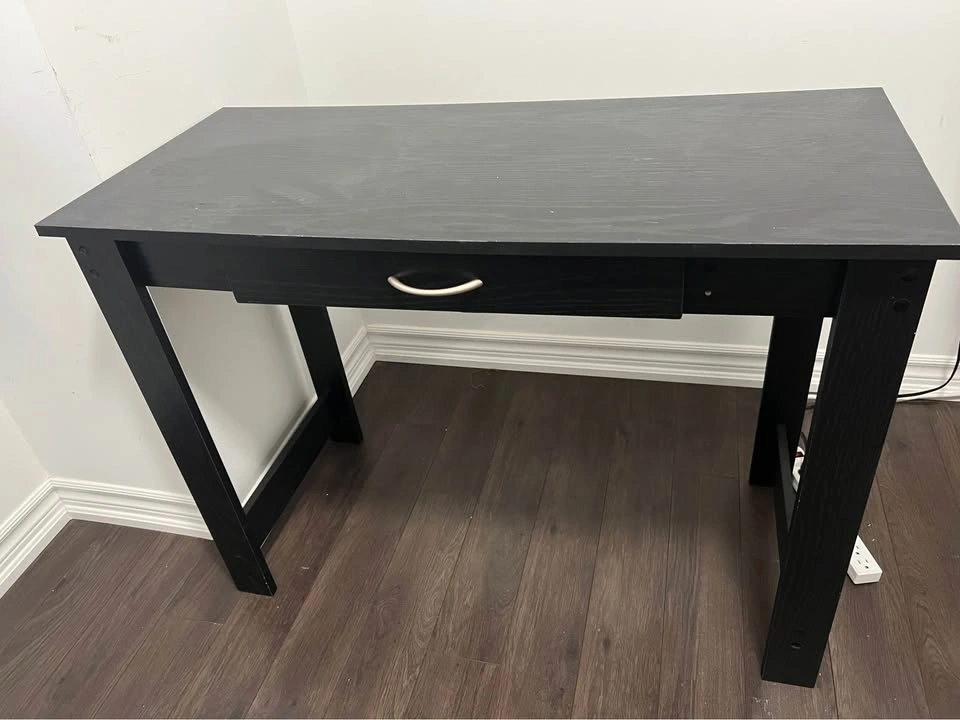 A Black Writing Desk with Drawer - photo 2