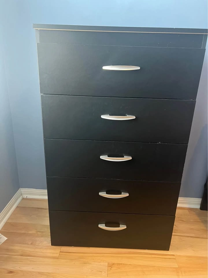 5-Drawer Dresser / Chest of Drawers (Black) - photo 2