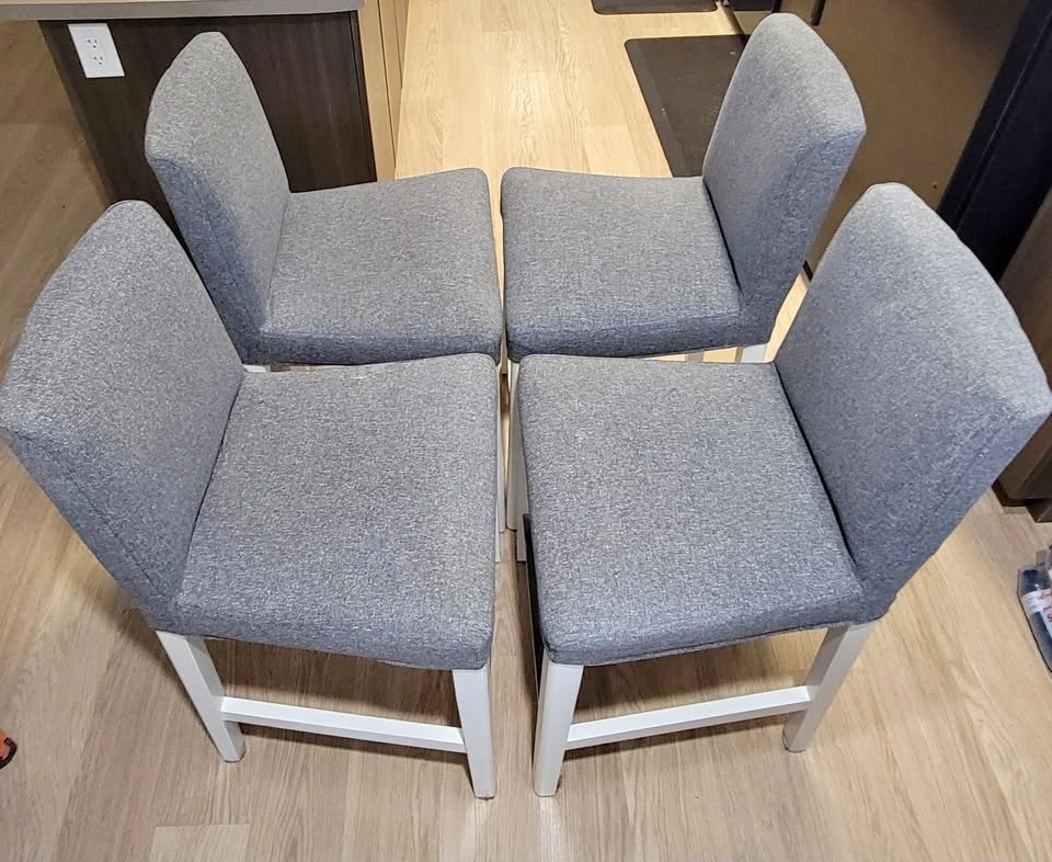 4 IKEA Bar stools with backrest, counter height