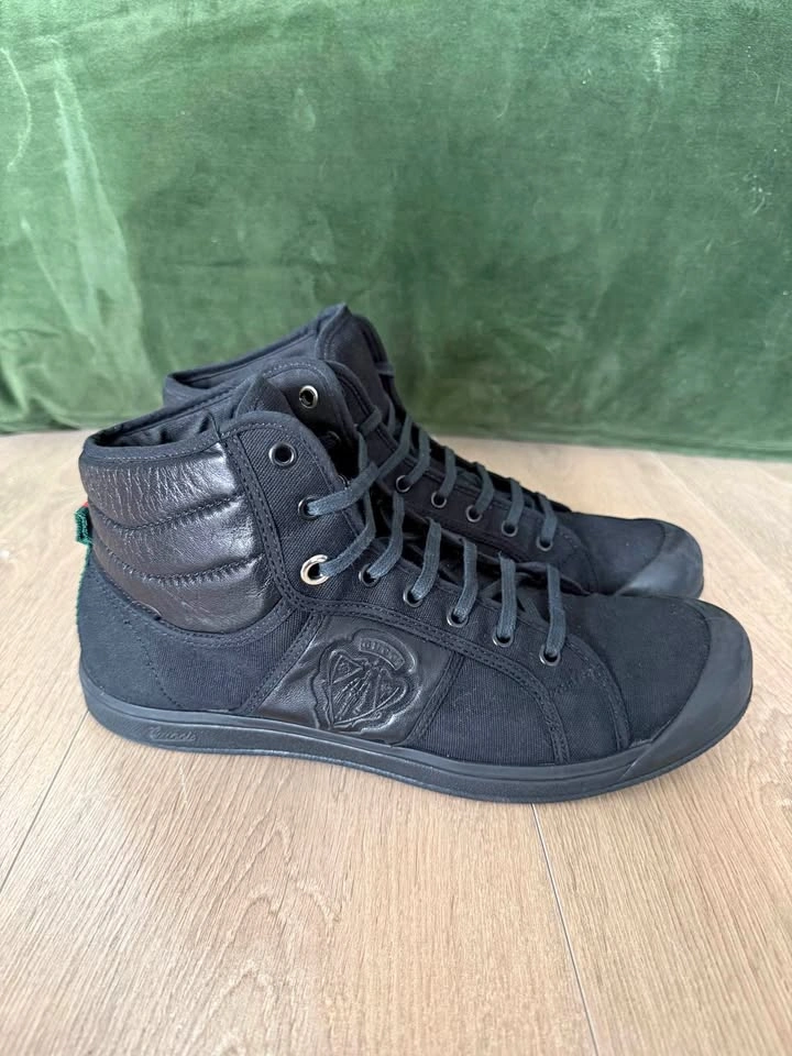 Gucci Men’s High Top Web Black Sneakers - Size 10.5