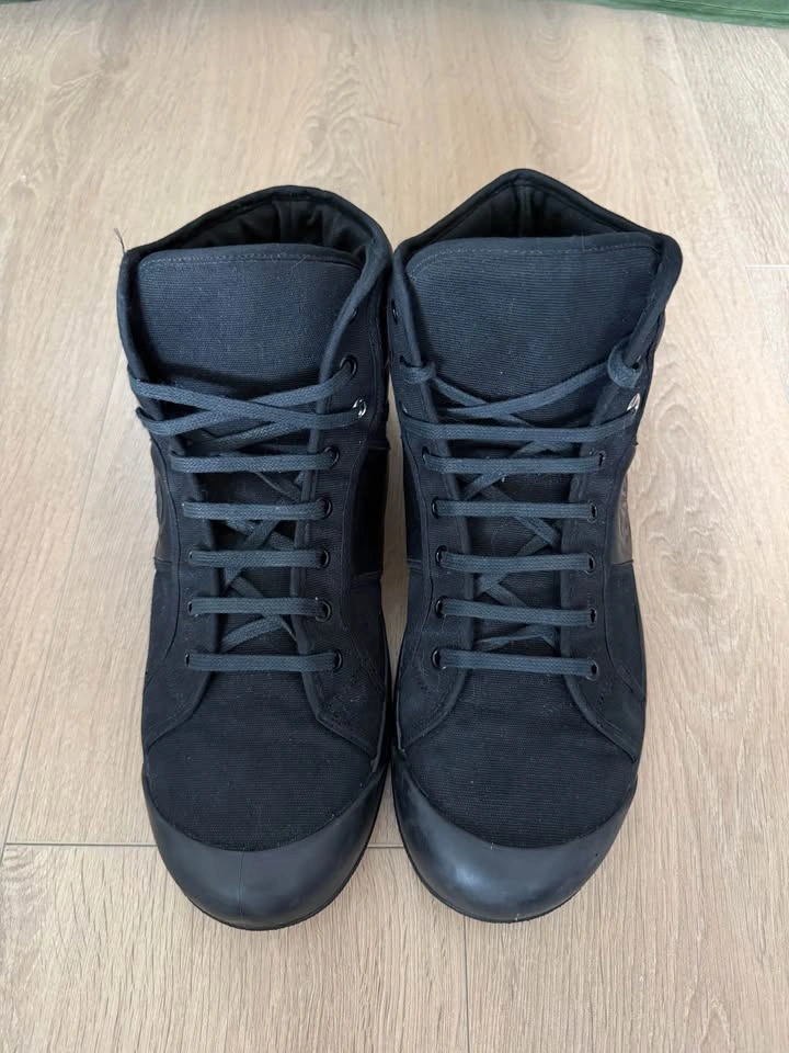Gucci Men’s High Top Web Black Sneakers - Size 10.5 - photo 3