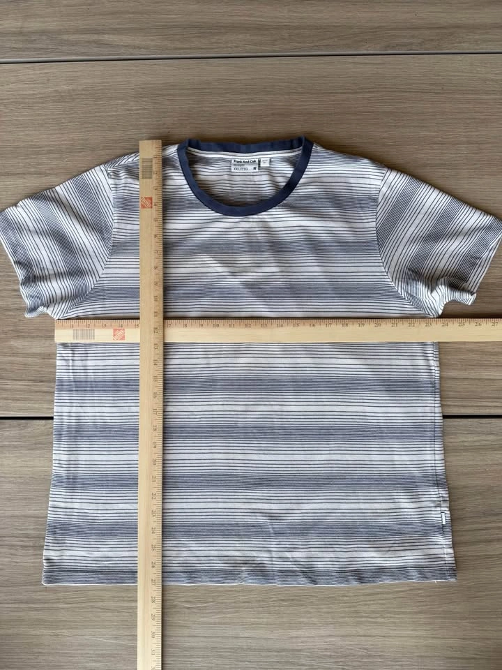 Frank And Oak Organic Cotton Striped T-Shirt Men’s Blue White - - photo 5