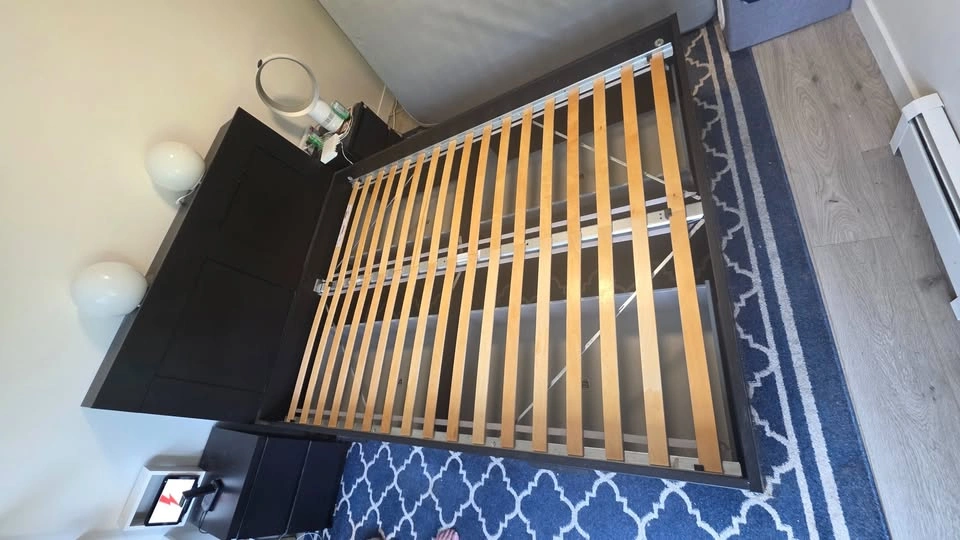 IKEA BRIMNES Queen Bed Frame with Storage and Headboard - photo 3