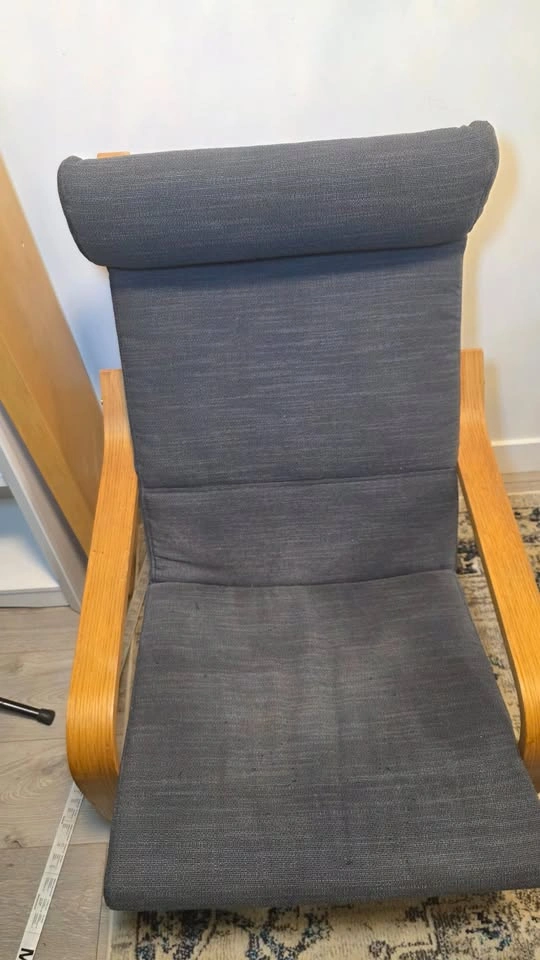 IKEA POÄNG Armchair – Birch Frame with Dark Grey Cushion - photo 5