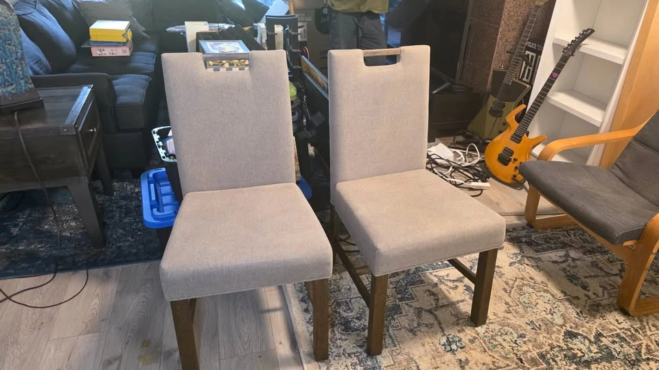 Pair of Bridgevine Home Arcadia Upholstered Dining Chairs - photo 3
