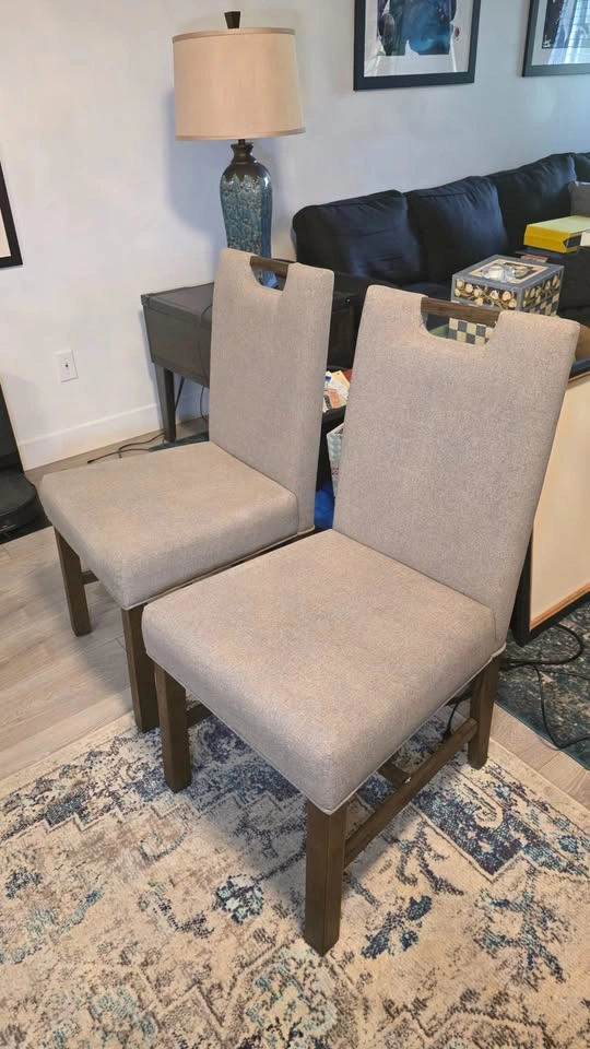 Pair of Bridgevine Home Arcadia Upholstered Dining Chairs - photo 4