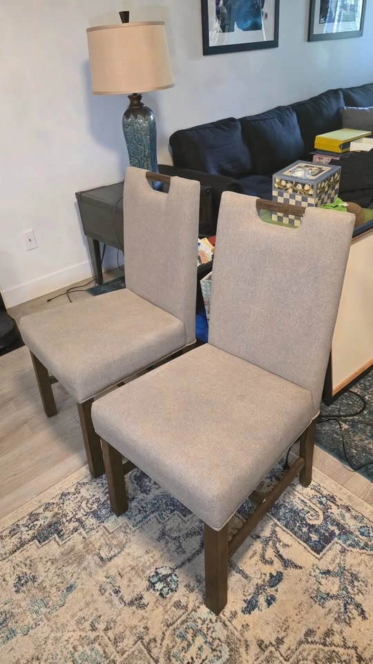 Pair of Bridgevine Home Arcadia Upholstered Dining Chairs - photo 5