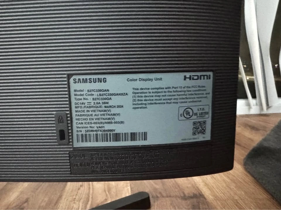 Samsung 27” IPS Monitor – 100Hz – HDMI/DP – Like New - photo 4