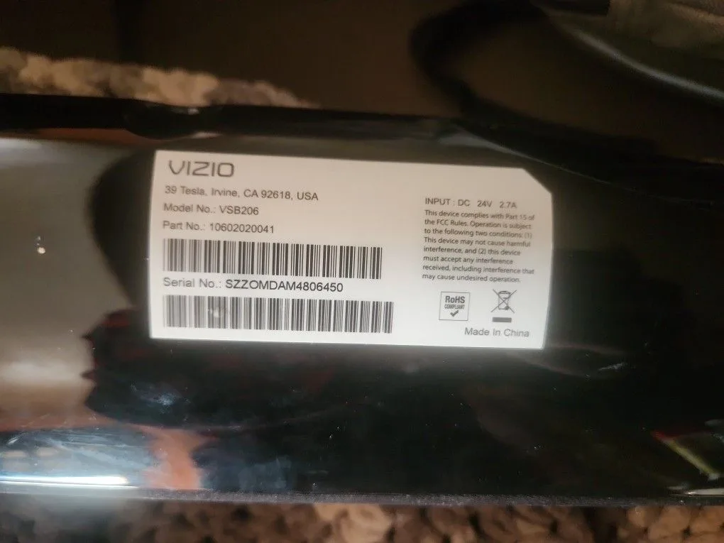 Vizio Soundbar image indicator(3)