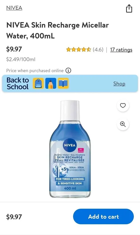 New - Nivea - Serum Infused Micellar Water image indicator(2)