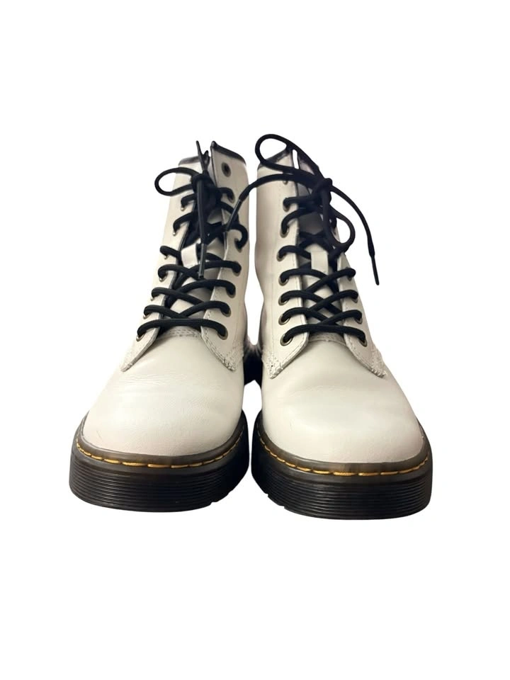 Dr. Martens White Zavala Leather Boots Women's Size 7 - photo 2