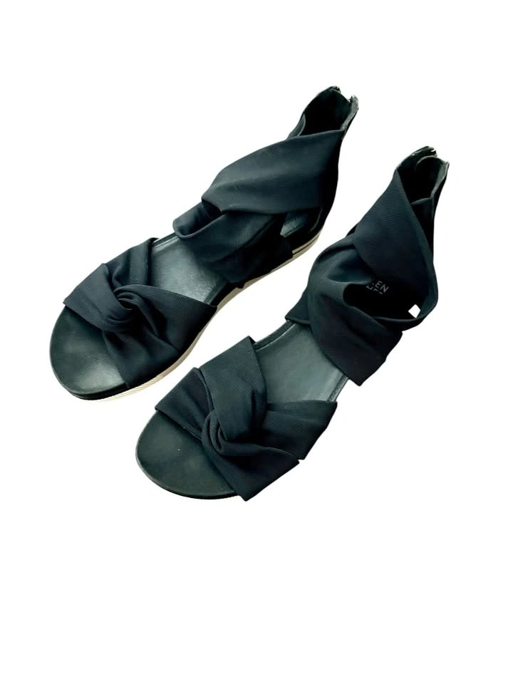Eileen Fisher Zanya Mesh and Leather Back-Zip Sneaker Sandals - photo 2