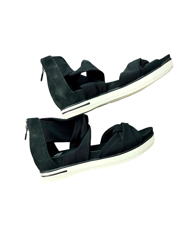 Eileen Fisher Zanya Mesh and Leather Back-Zip Sneaker Sandals - photo 5