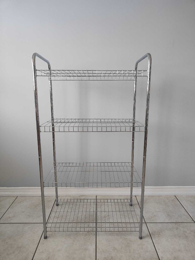 Chrome 4-Tier Wire Shelving Unit