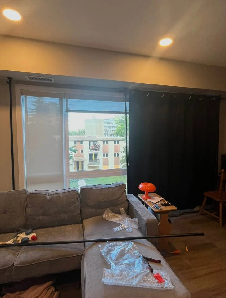 CALCHELE Room Divider Tension Curtain Rod - photo 2