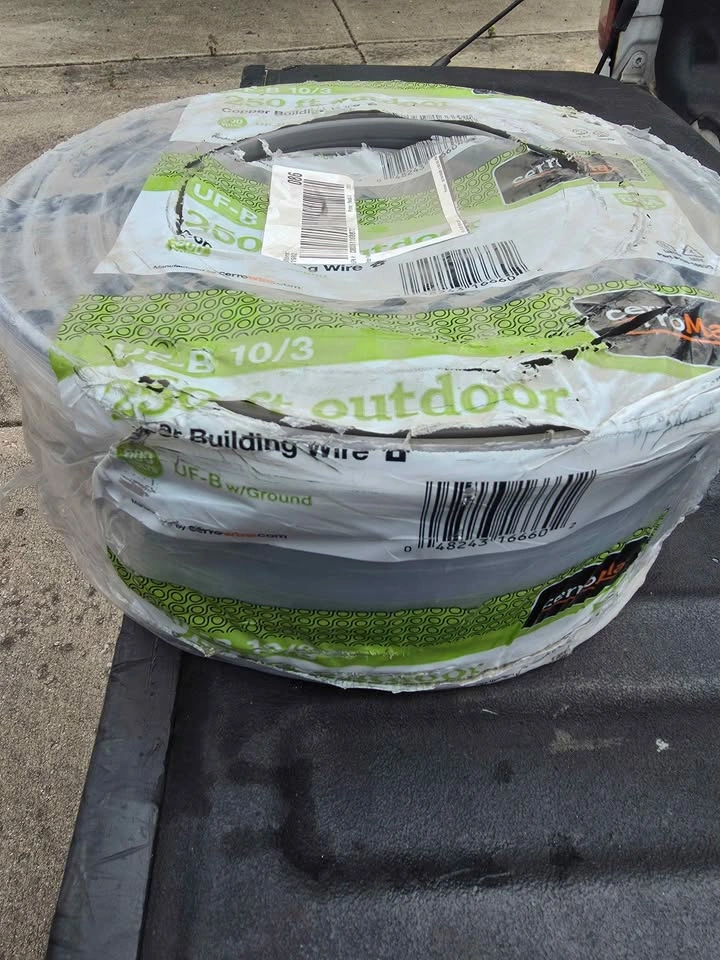 250 ft. 10/3 Gray Solid CU UF-B W/G Wire. Outdoor rated. - photo 4