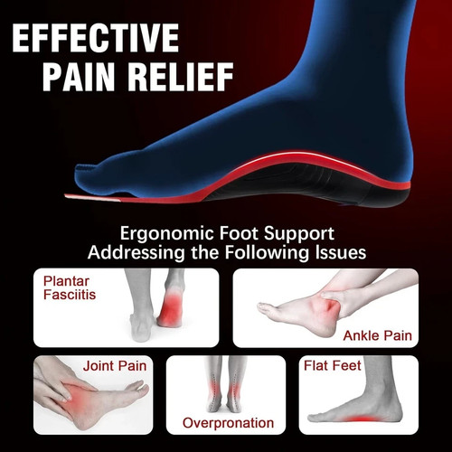 Plantar Fasciitis High Arch Support Insoles for Men & Women - photo 3