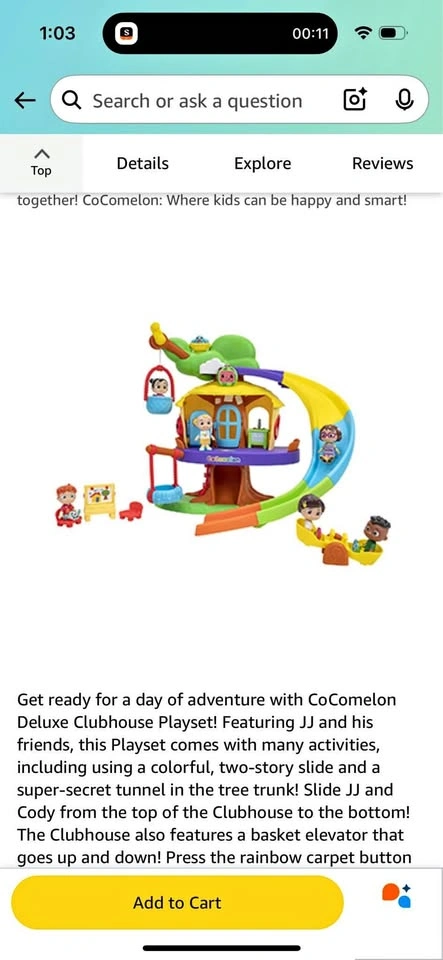 Cocomelon Treehouse toy