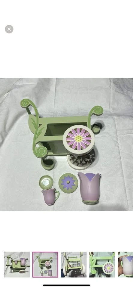 American girl tea cart with tea set- in box - photo 2