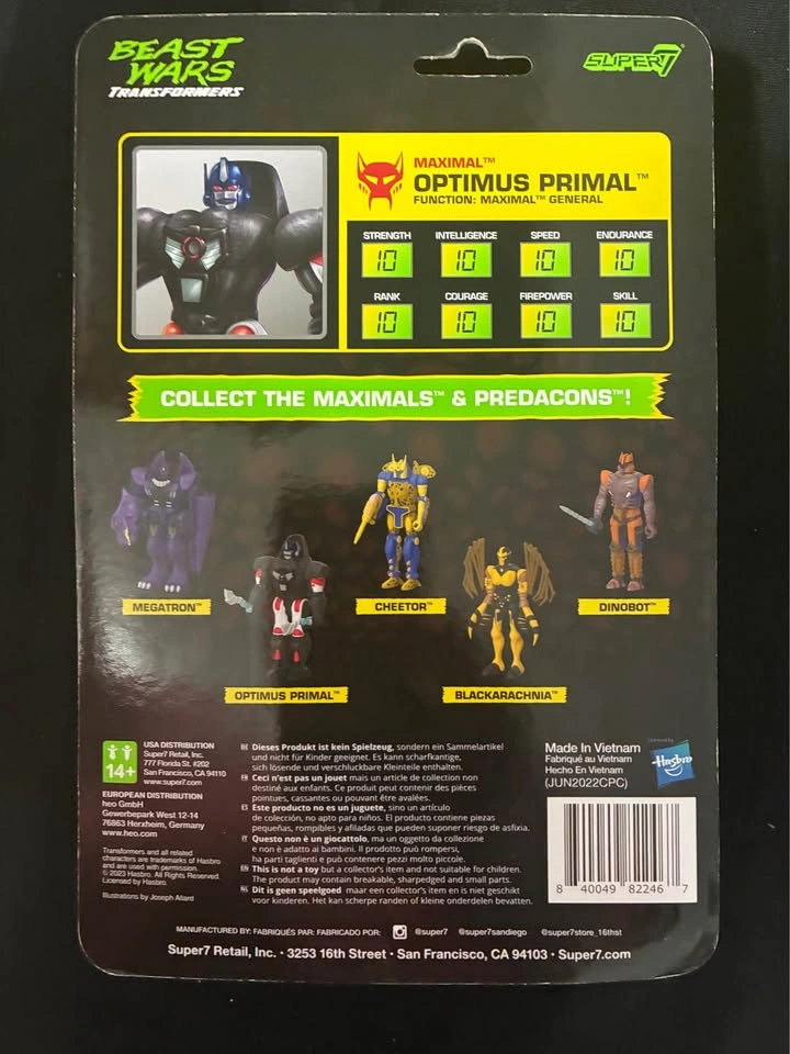 Transformers: Beast Wars Optimus Primal ReAction Figure - photo 2