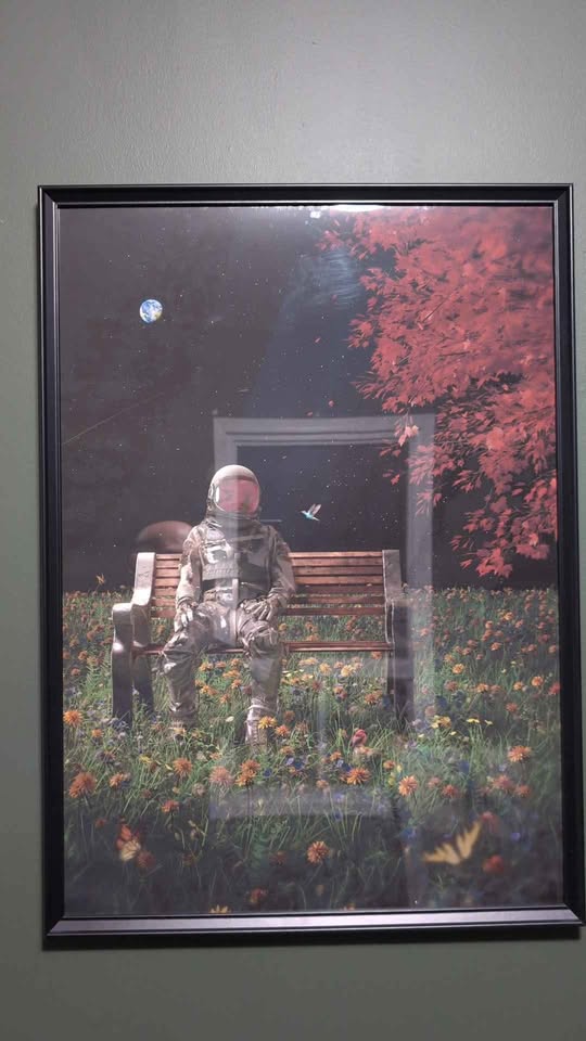 Set of 3 Astronaut prints in black frames - 19" x 27" - photo 4