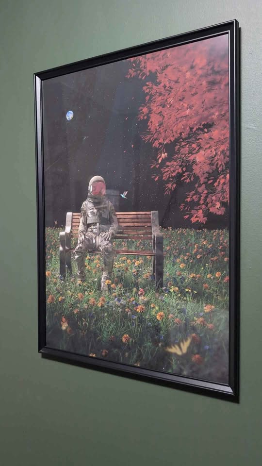 Set of 3 Astronaut prints in black frames - 19" x 27" - photo 5