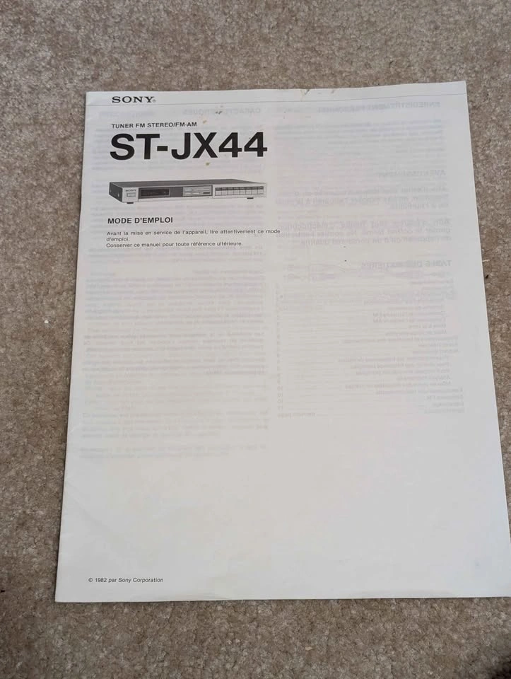 Sony ST-JX44 FM Stereo/FM-AM Tuner - photo 4