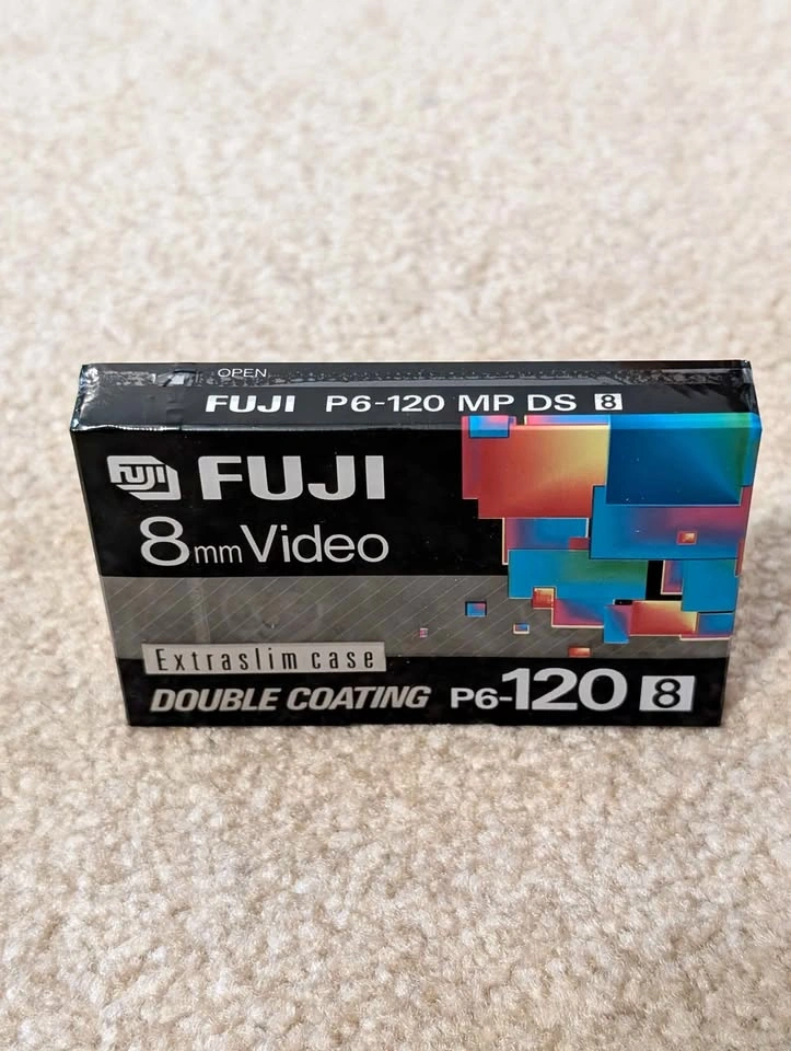 Unopened Fuji 8mm Video Cassette P6-120 MP DS