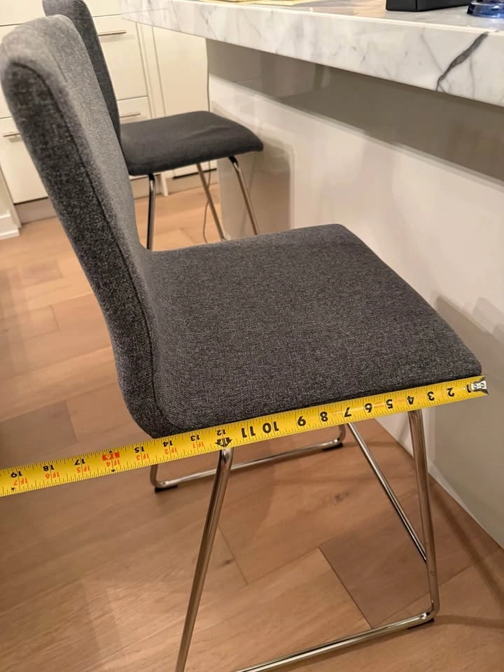 Modern Grey Counter Height Chairs – Set of 2 – $150 - photo 2