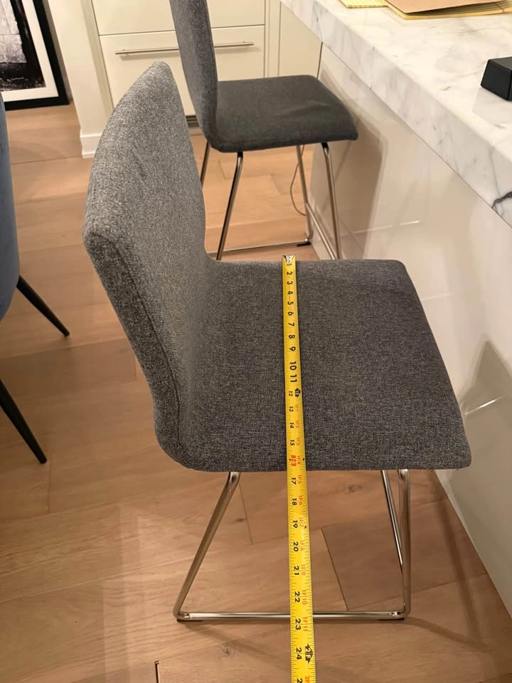 Modern Grey Counter Height Chairs – Set of 2 – $150 - photo 3