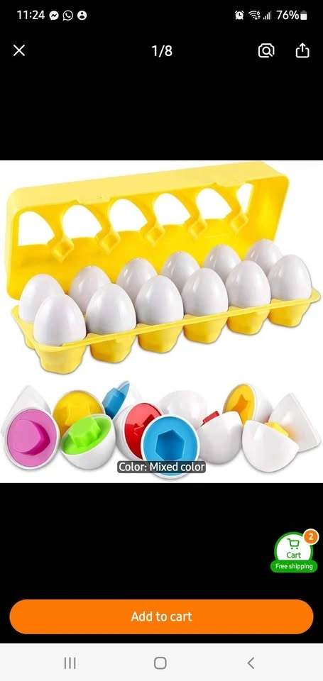 Color and Shape Matching Egg Toy Set - photo 4