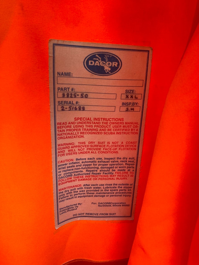 Dacor Xtremes Dry Suit Men's XXL - photo 3