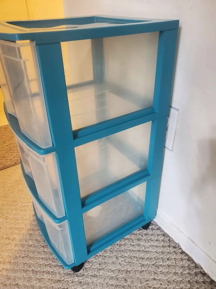 3-Drawer Storage Cart with Wheels (24"×12"×13") - photo 2