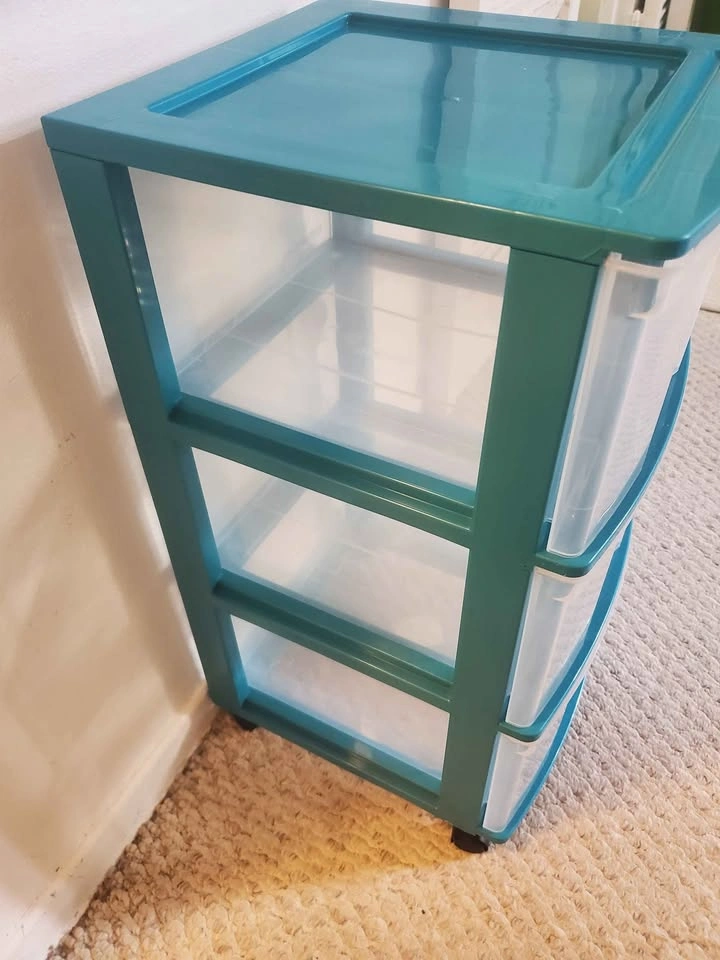 3-Drawer Storage Cart with Wheels (24"×12"×13") - photo 3