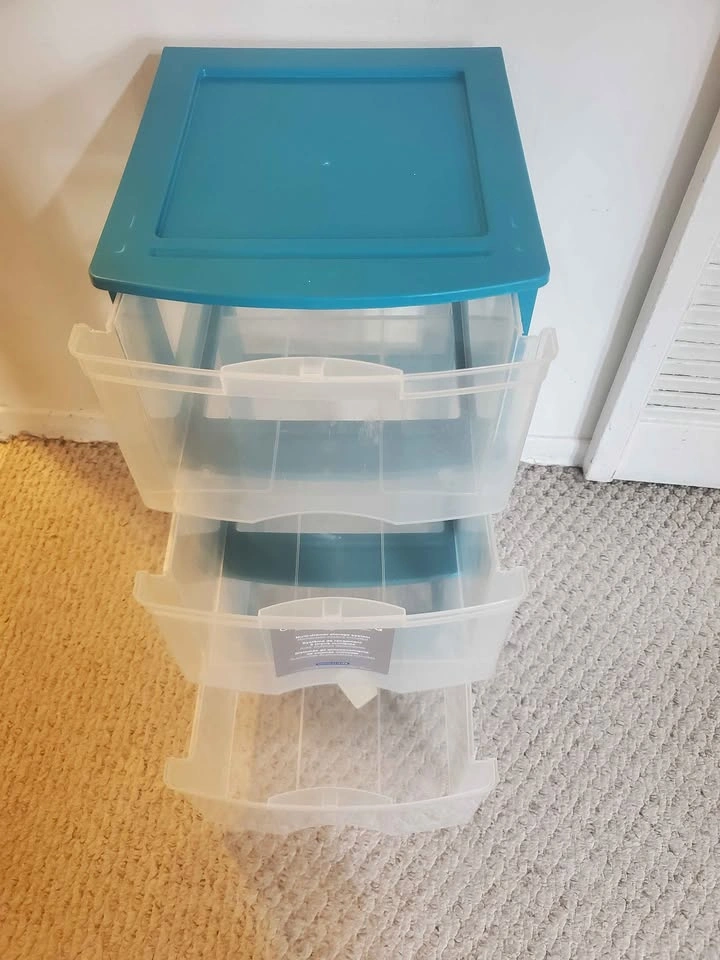 3-Drawer Storage Cart with Wheels (24"×12"×13") - photo 4