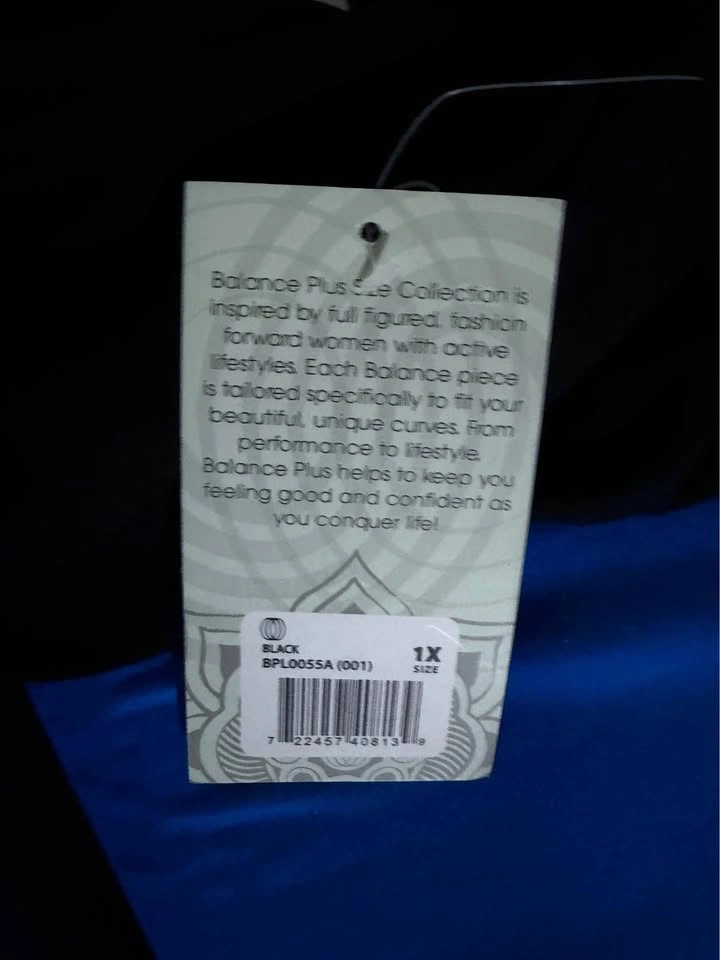 Balance Collection Black High-Rise Leggings with Logo Tag 1X - photo 3