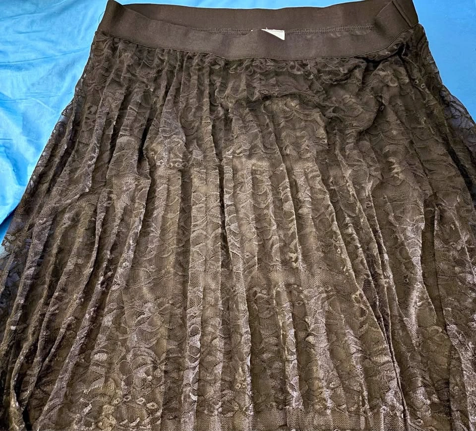 Metro Wear Black Elastic Waist Skirt 2X